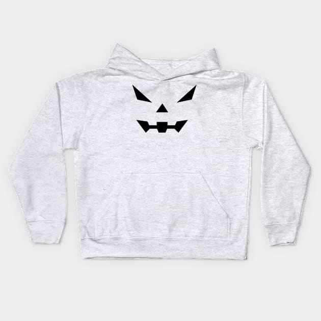 Spooky Vampire Halloween Pumpkin Face Kids Hoodie by DesignWood Atelier